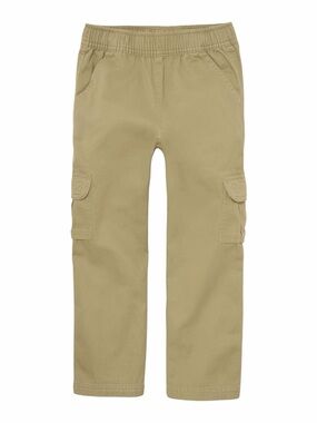 The Children's Place Boys 12 Husky Khaki Uniform Mid Rise Pull on Cargo Pants D1